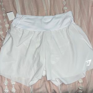 White gymshark shorts